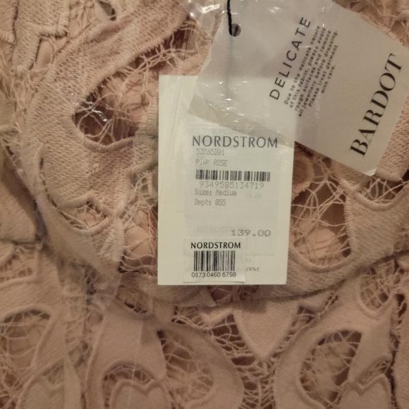 NEW Size 8 (med)  BARDOT Rose Pink Lina Lace Sheath Dress - Picture 5 of 7